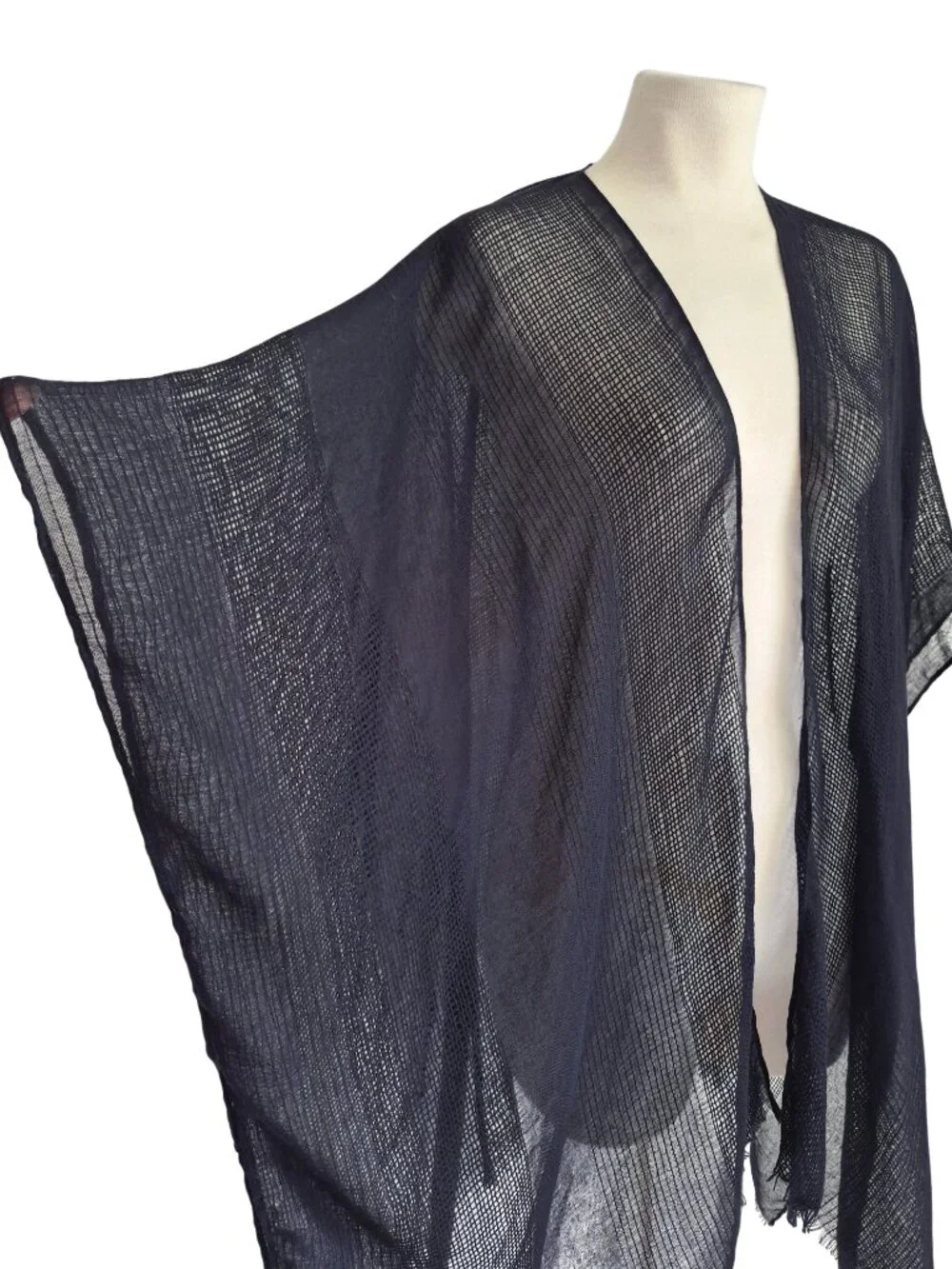 Sonoma Goods For Life Open Knit Ruana Kimono Black OS